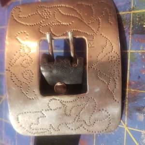 Ralph lauren silver belt buckle & belt